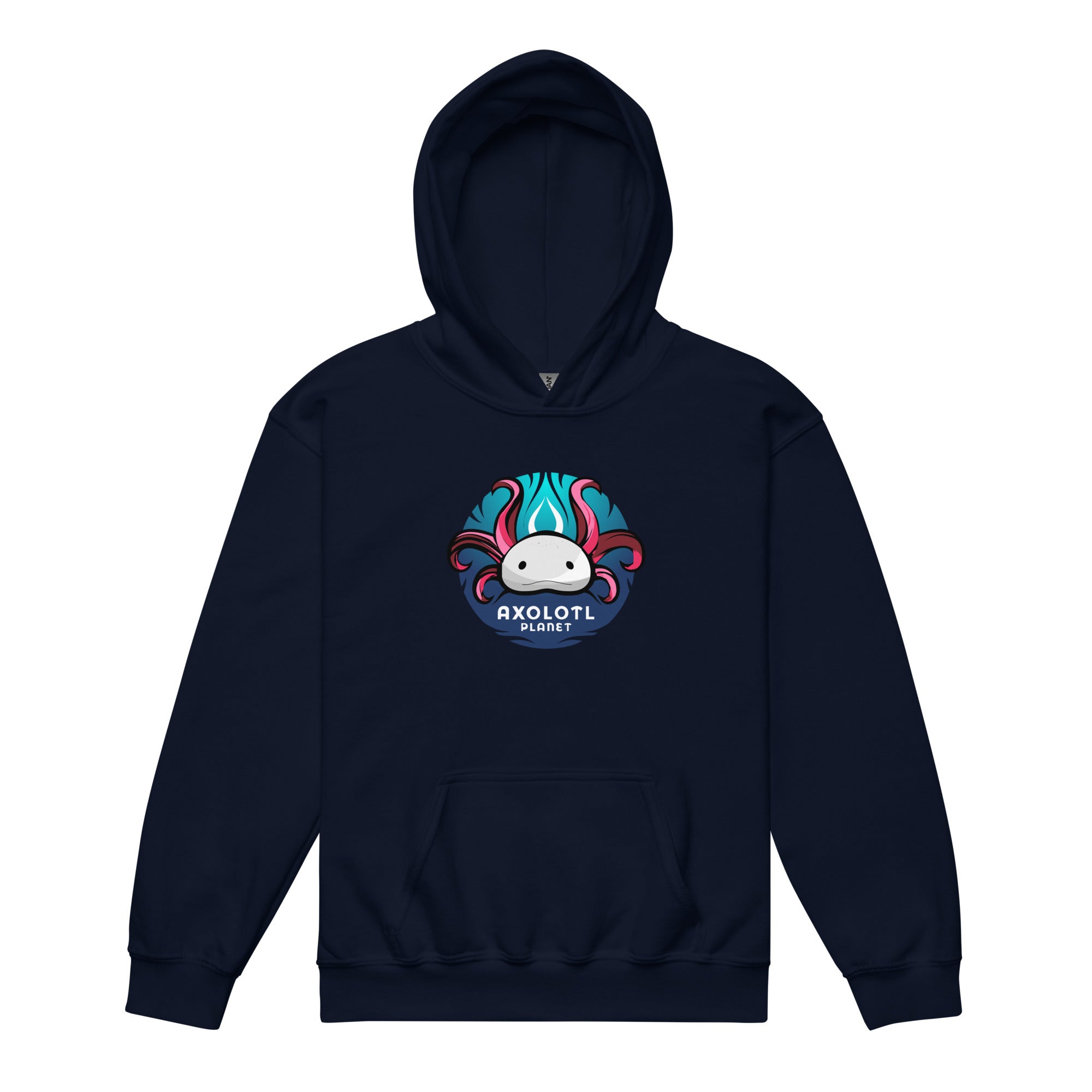 Axolotl Planet Logo axolotl Youth Hoodie mockup