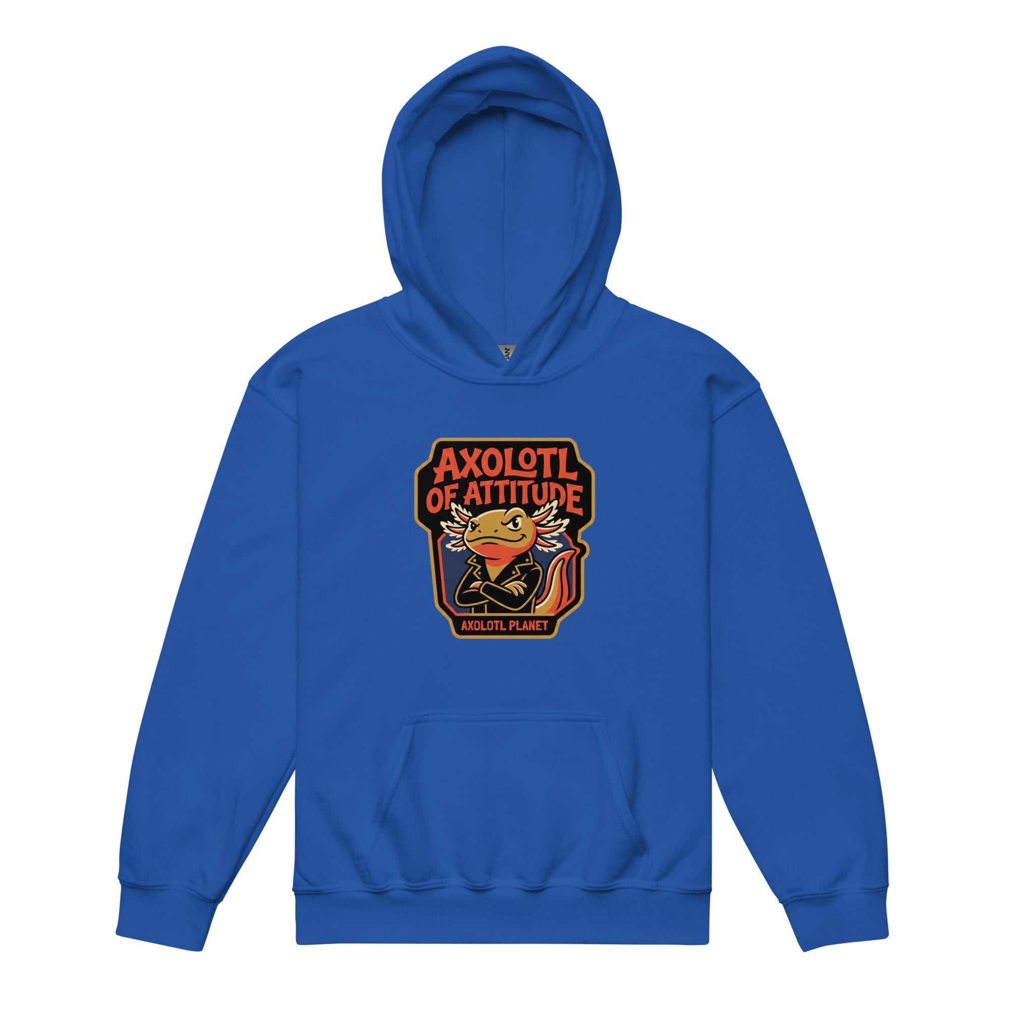 Axolotl of Attitude axolotl Youth Hoodie mockup