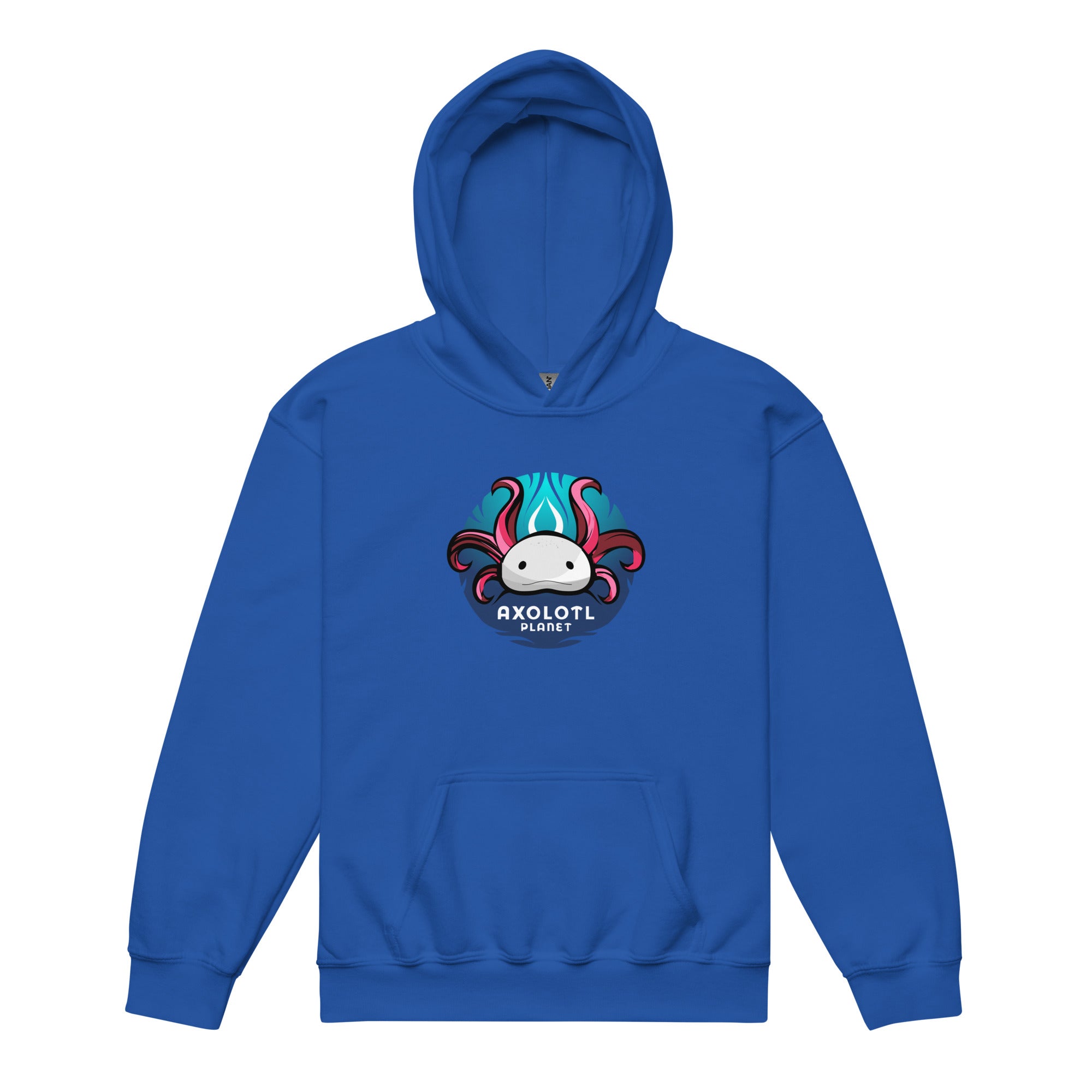 Axolotl Planet Logo axolotl Youth Hoodie mockup