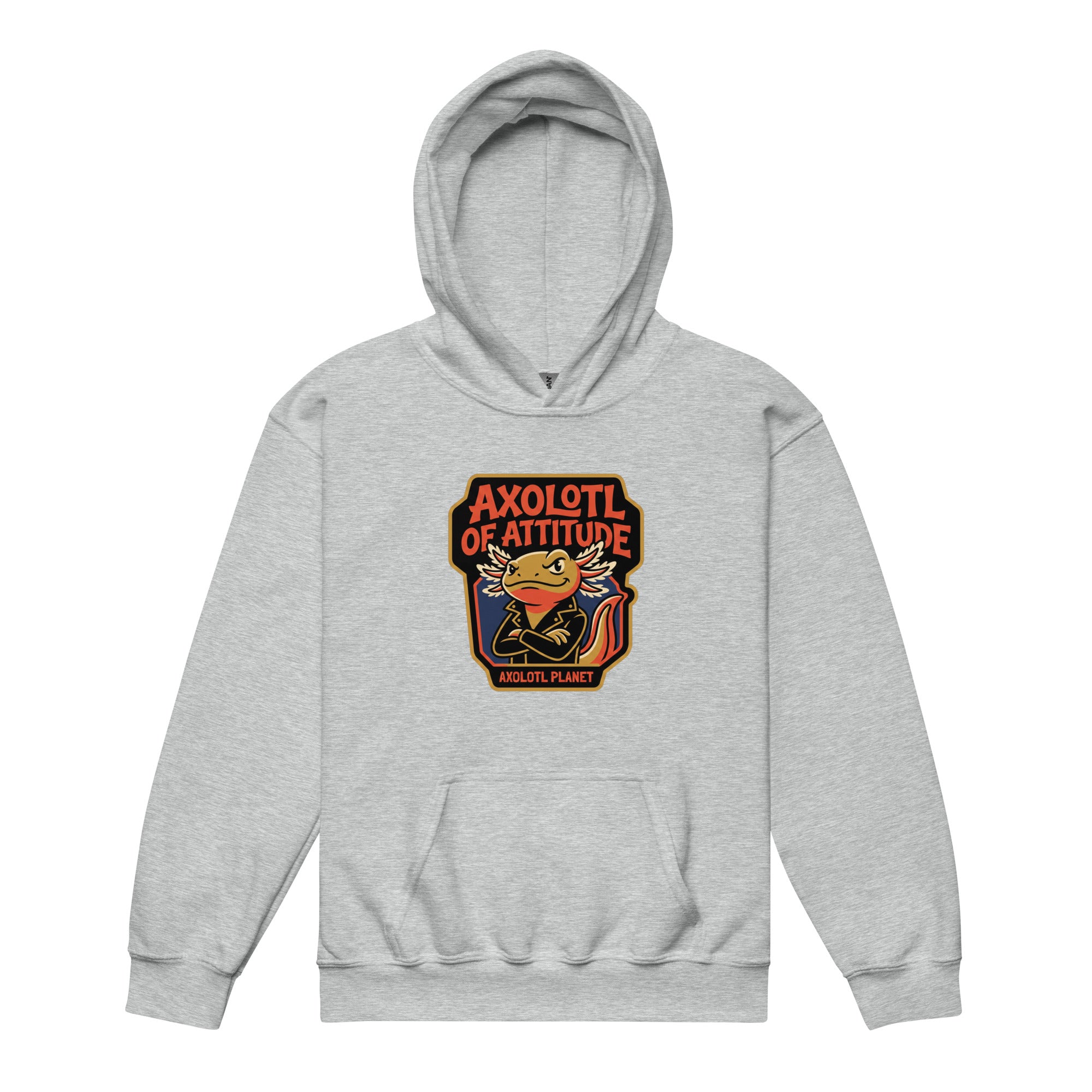 Axolotl of Attitude axolotl Youth Hoodie mockup