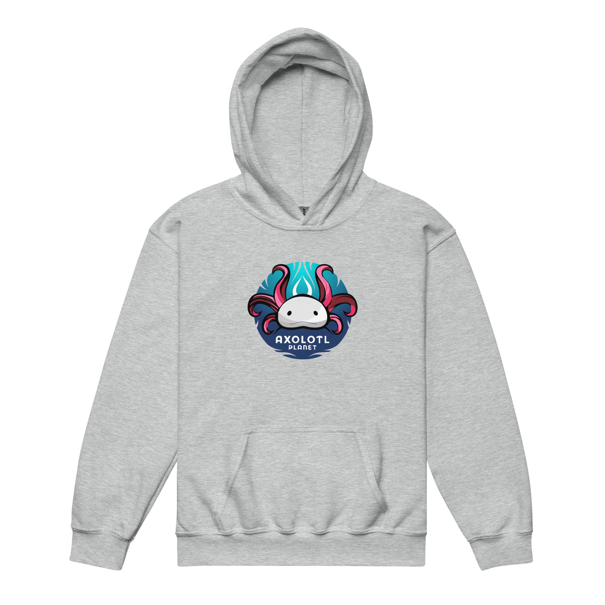Axolotl Planet Logo axolotl Youth Hoodie mockup