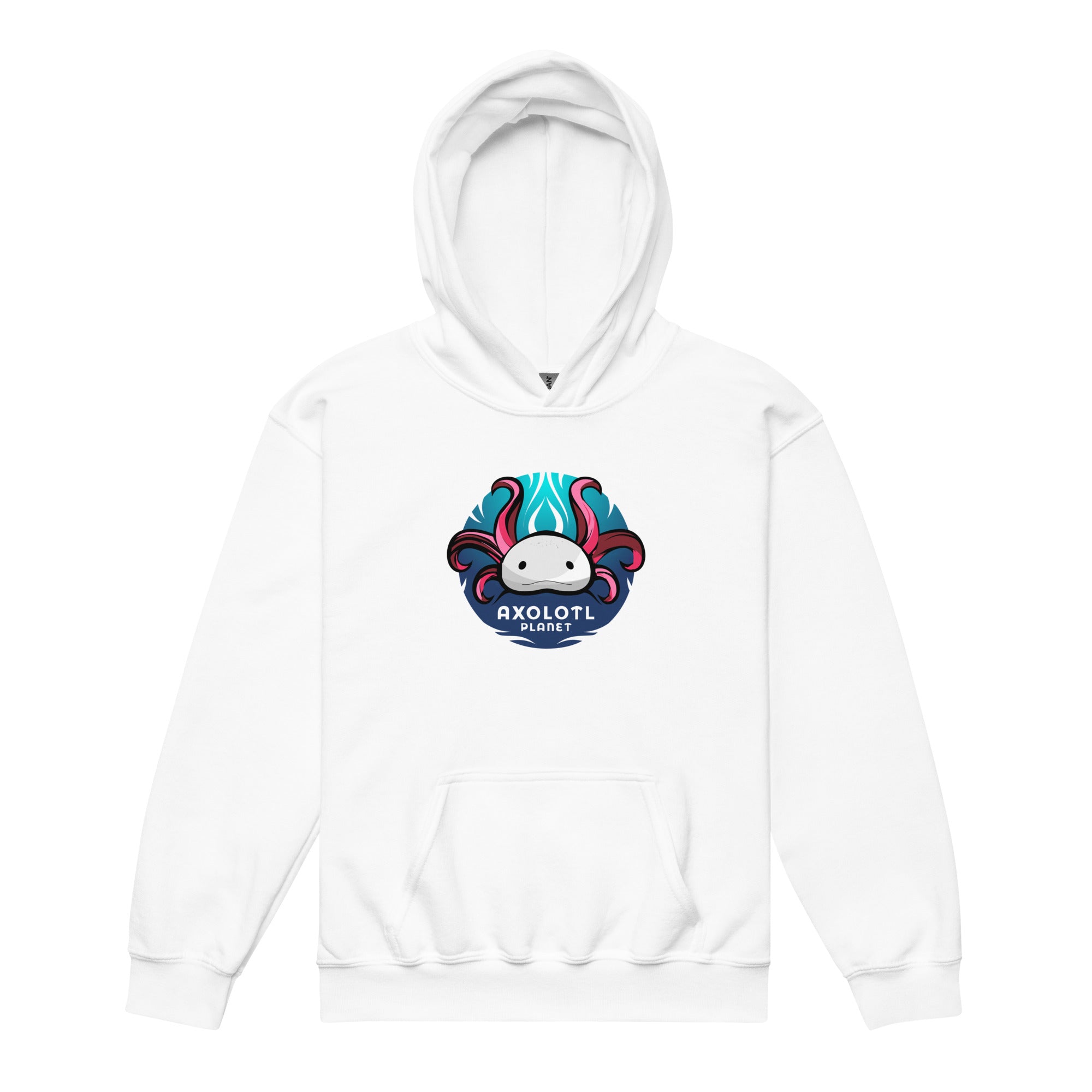 Axolotl Planet Logo axolotl Youth Hoodie mockup