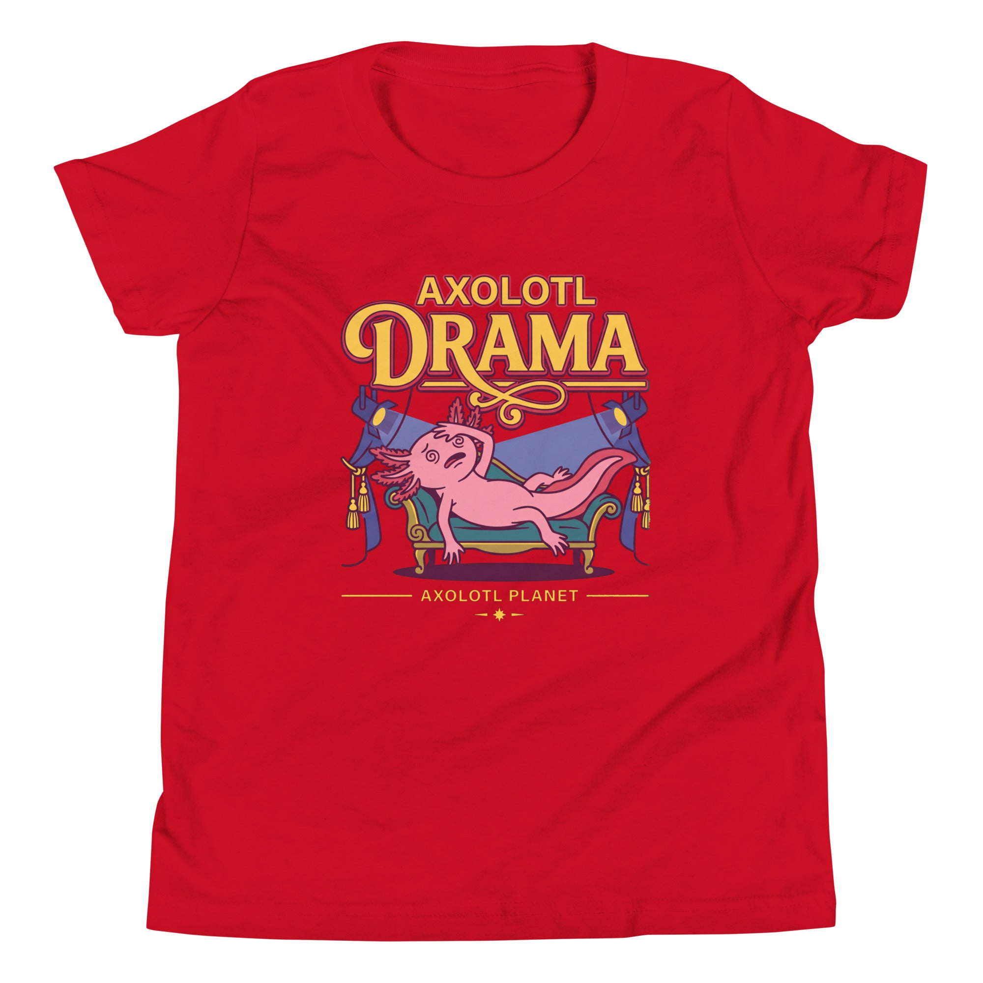 Axolotl Drama axolotl Youth T-Shirt mockup